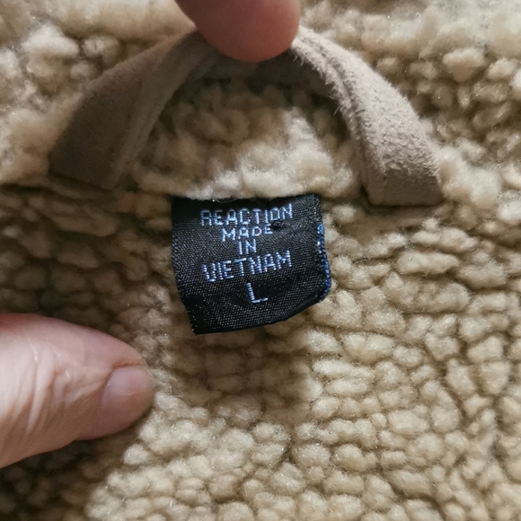 Kenneth Cole Beige Shearling Jacket - Picture 3 of 8